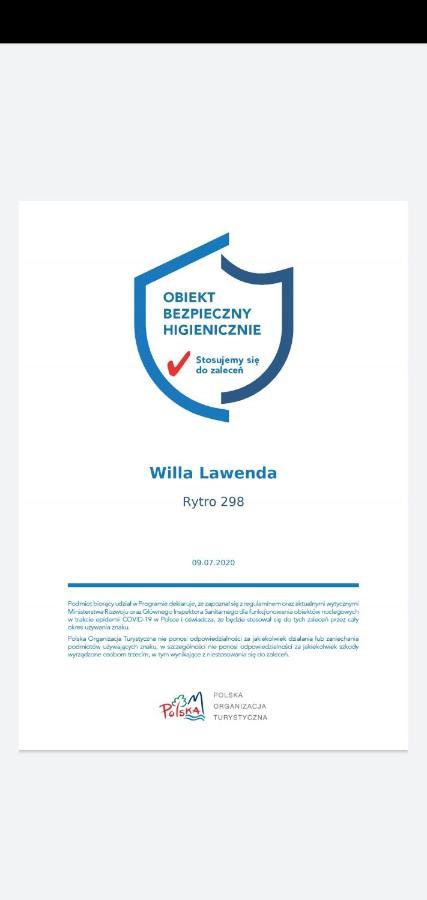Willa Lawenda Rytro Exteriör bild